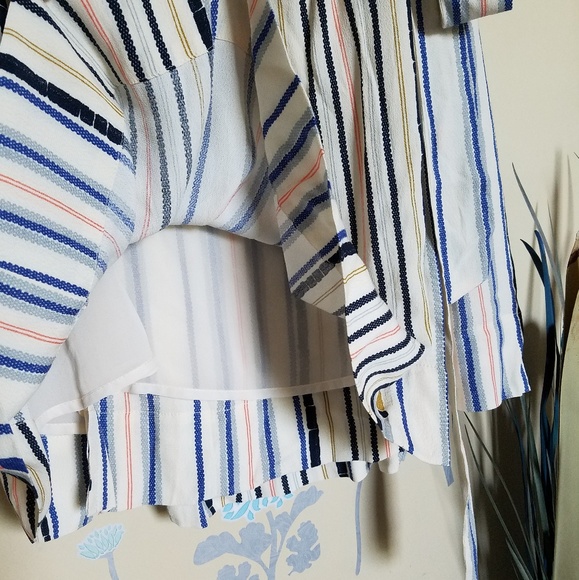Striped Anthropolgie Wrap Skirt Medium - Picture 6 of 8
